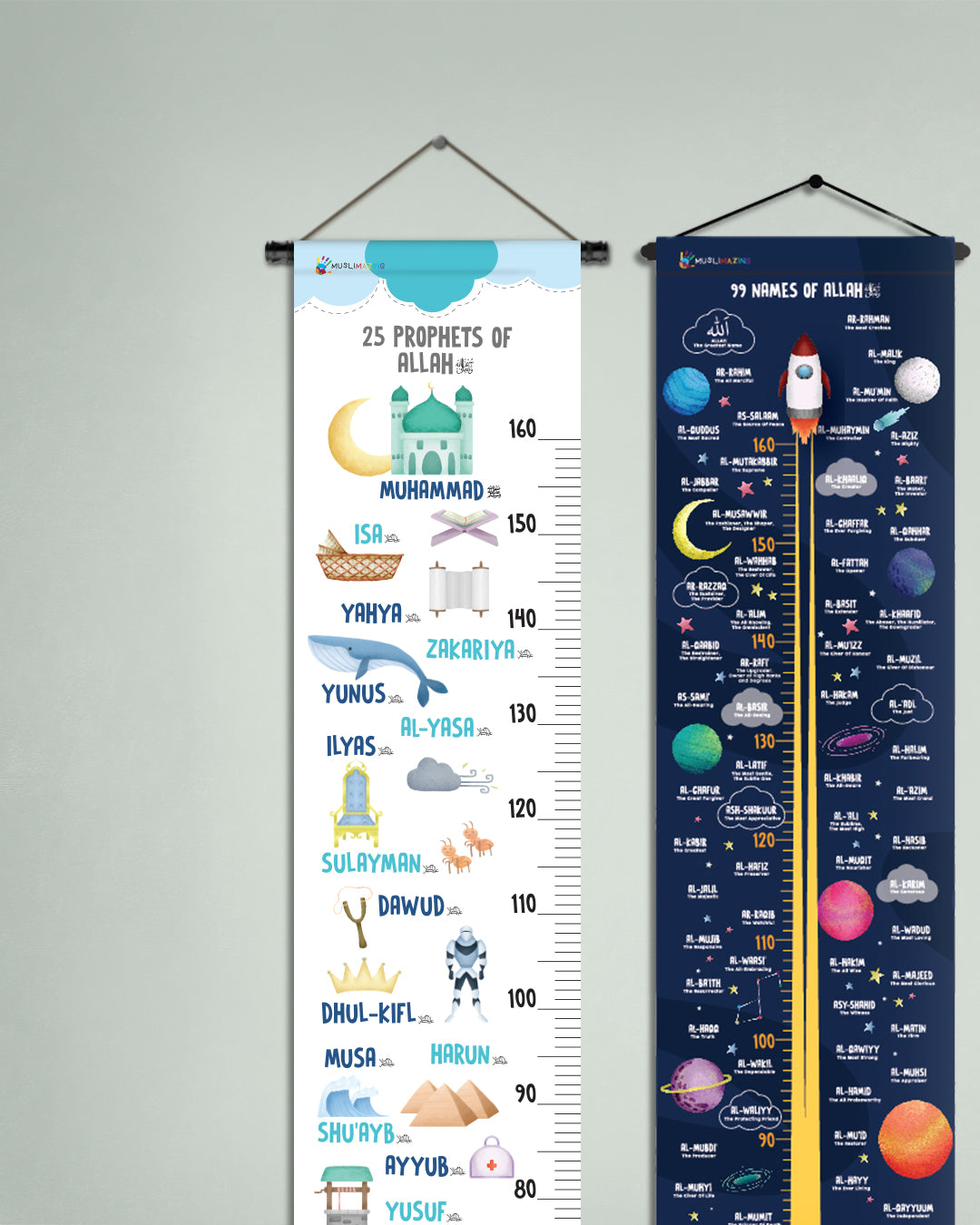 Height Chart : 99 Names of Allah