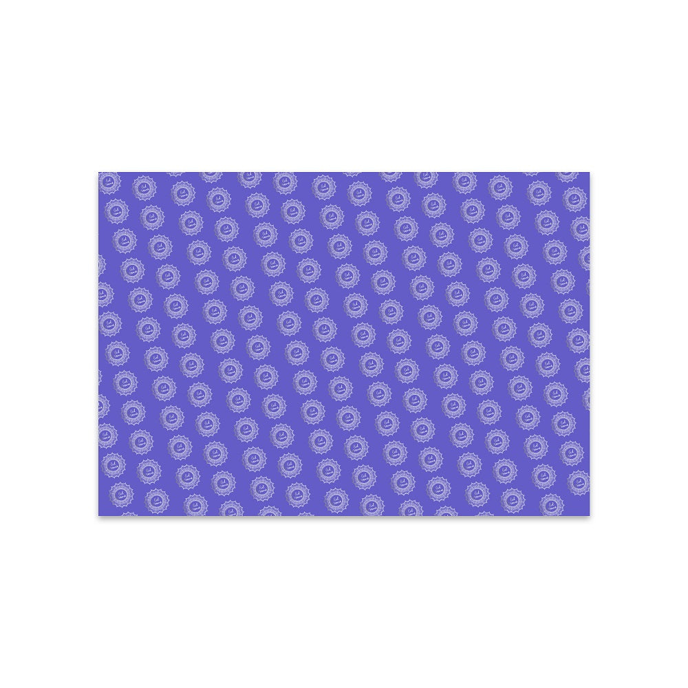 Eid Mubrark Gift Wrapping Paper (Blue-Purple)