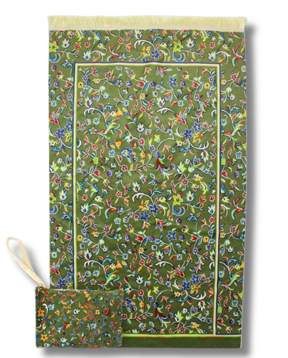 Travel Prayer Mat - Rawda Green