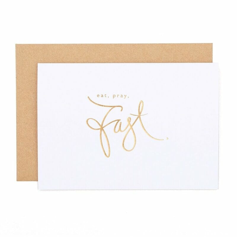 ‘Eat, Pray, Fast.’ Ramadan Greeting Card
