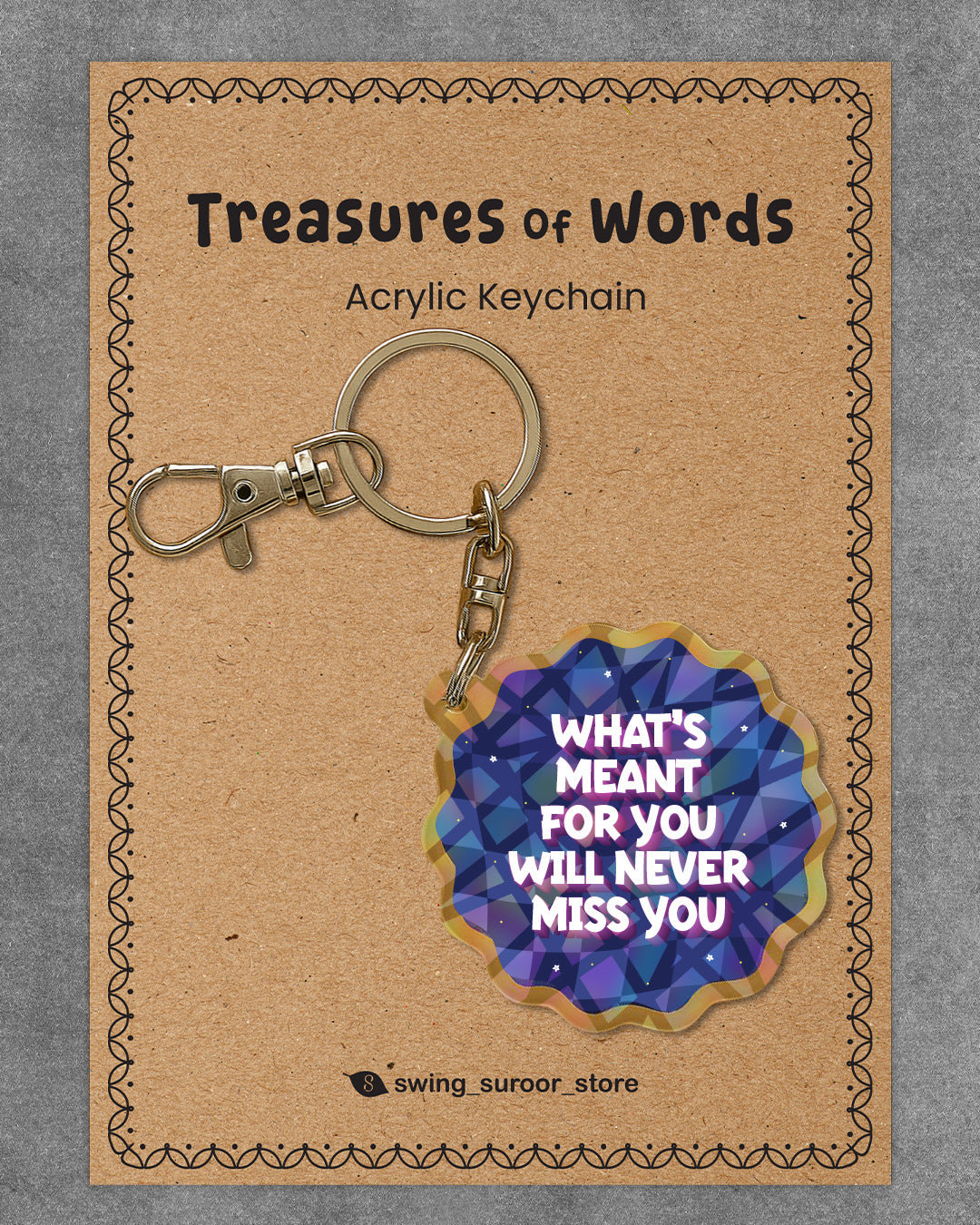 Acrylic Sparkling Keychain