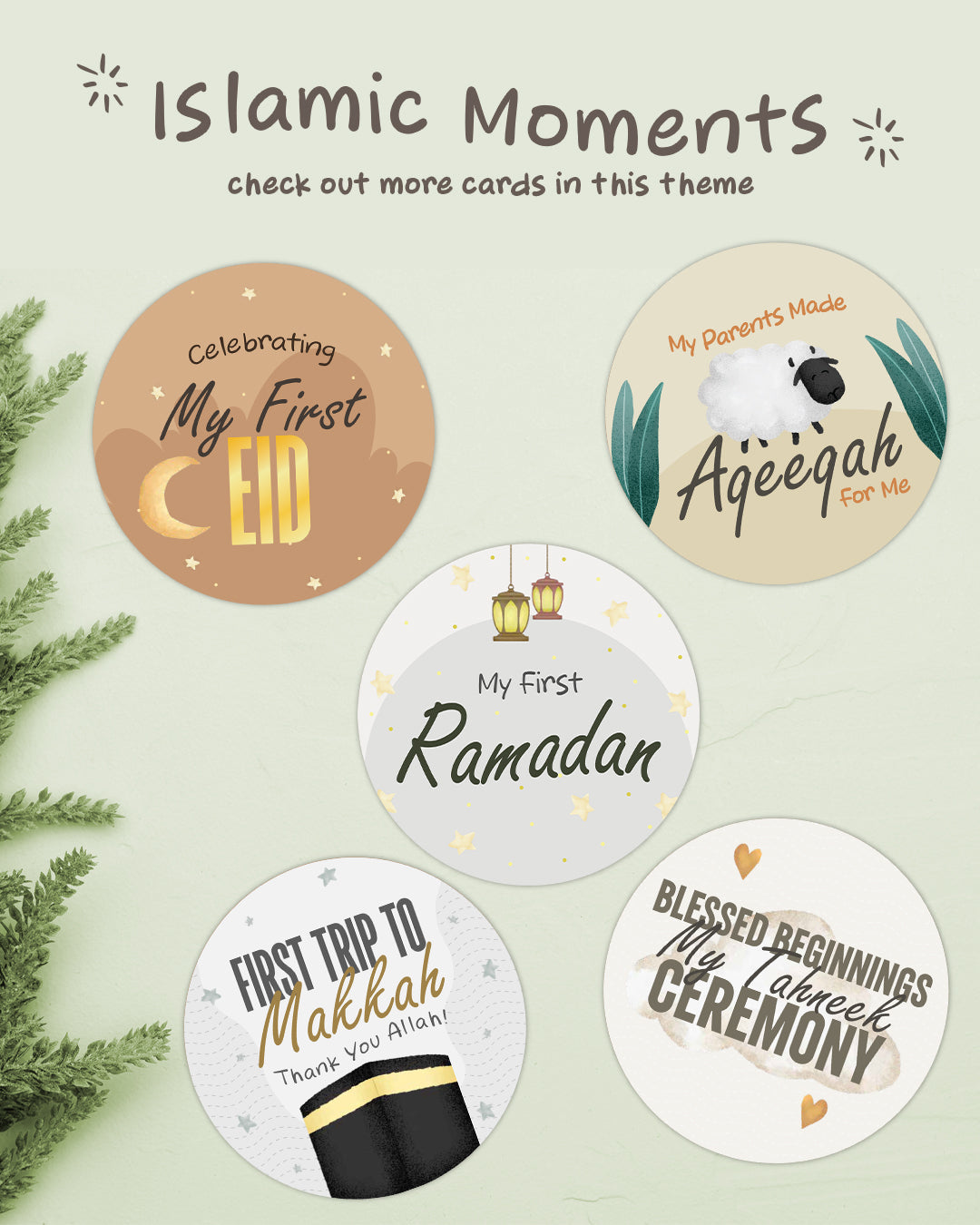 Muslim Baby Milestone Cards