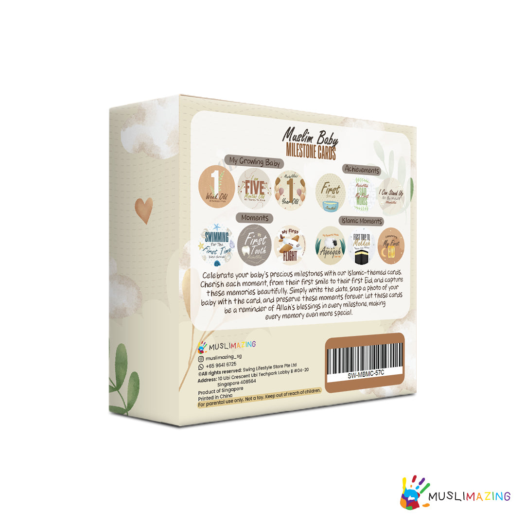 Muslim Baby Milestone Cards