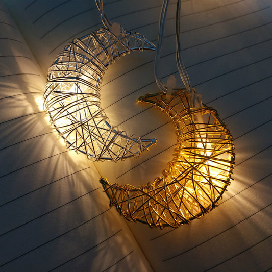 Metal Moon LED String Light