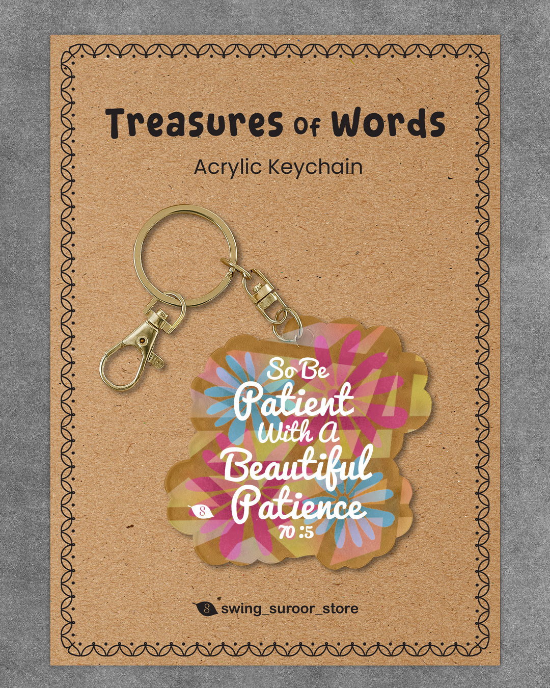 Acrylic Sparkling Keychain