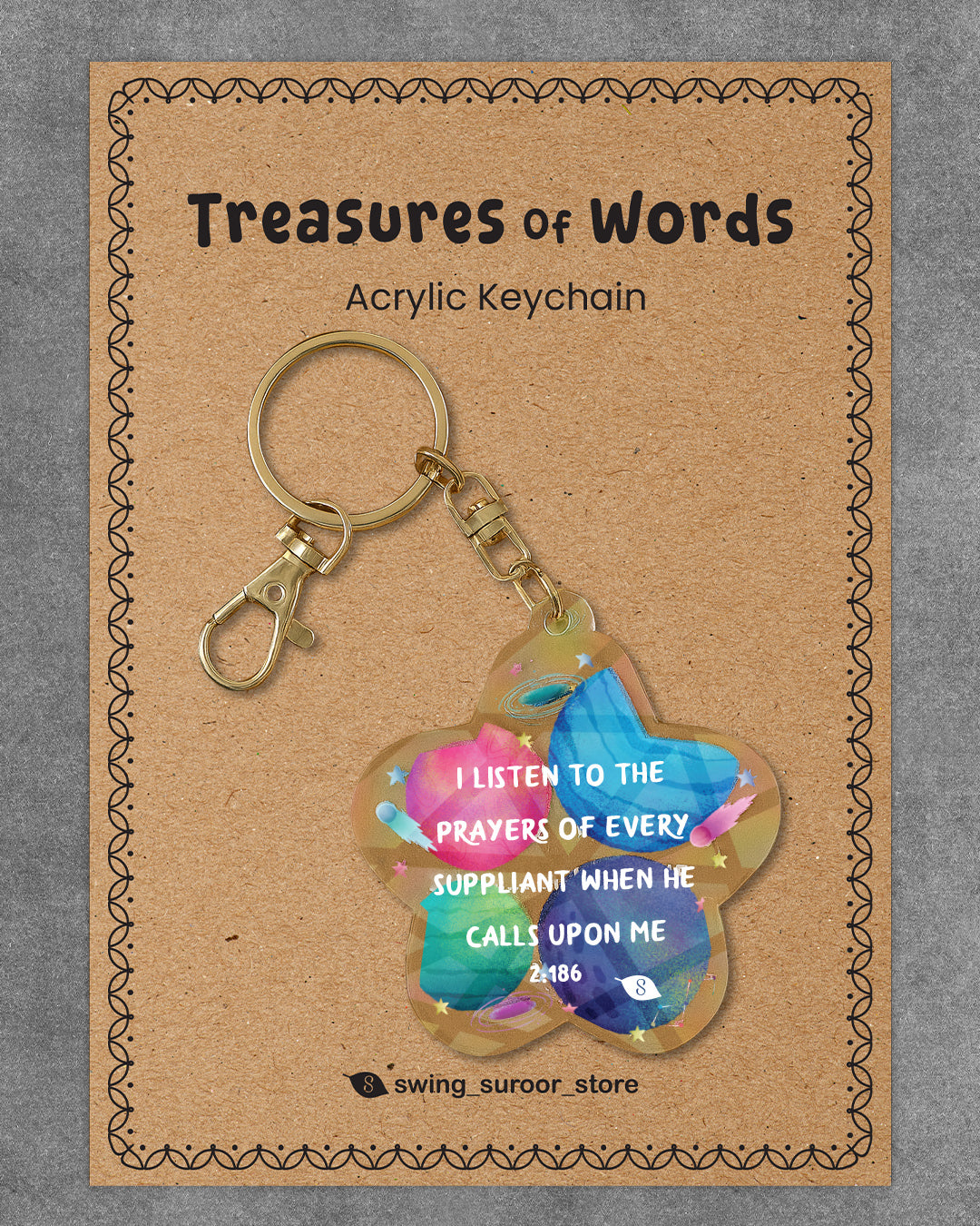 Acrylic Sparkling Keychain