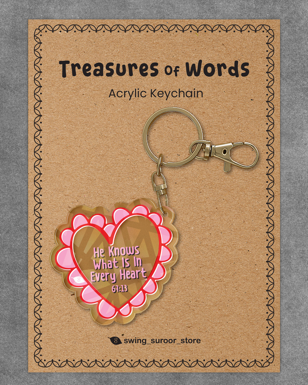 Acrylic Sparkling Keychain