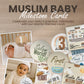 Muslim Baby Milestone Cards