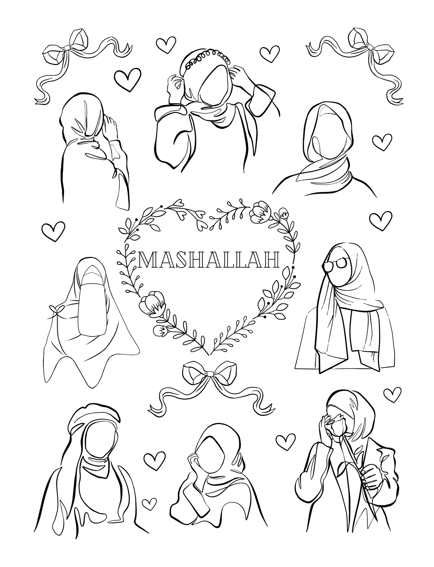 Islamic Coloring Book for Muslim Women and Teens