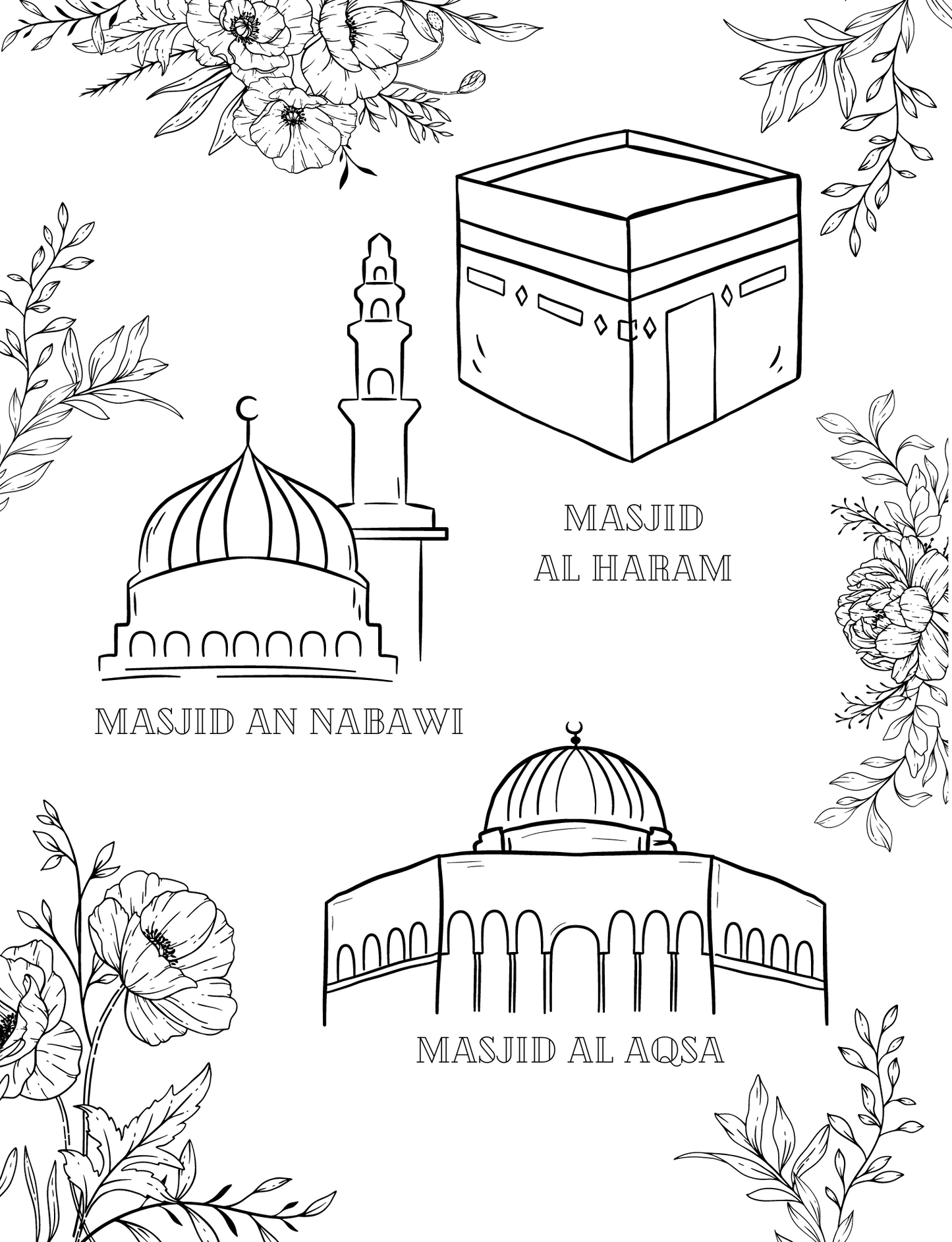 Islamic Coloring Book for Muslim Women and Teens