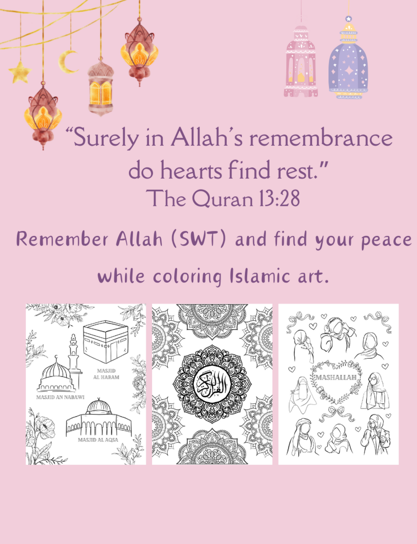 Islamic Coloring Book for Muslim Women and Teens