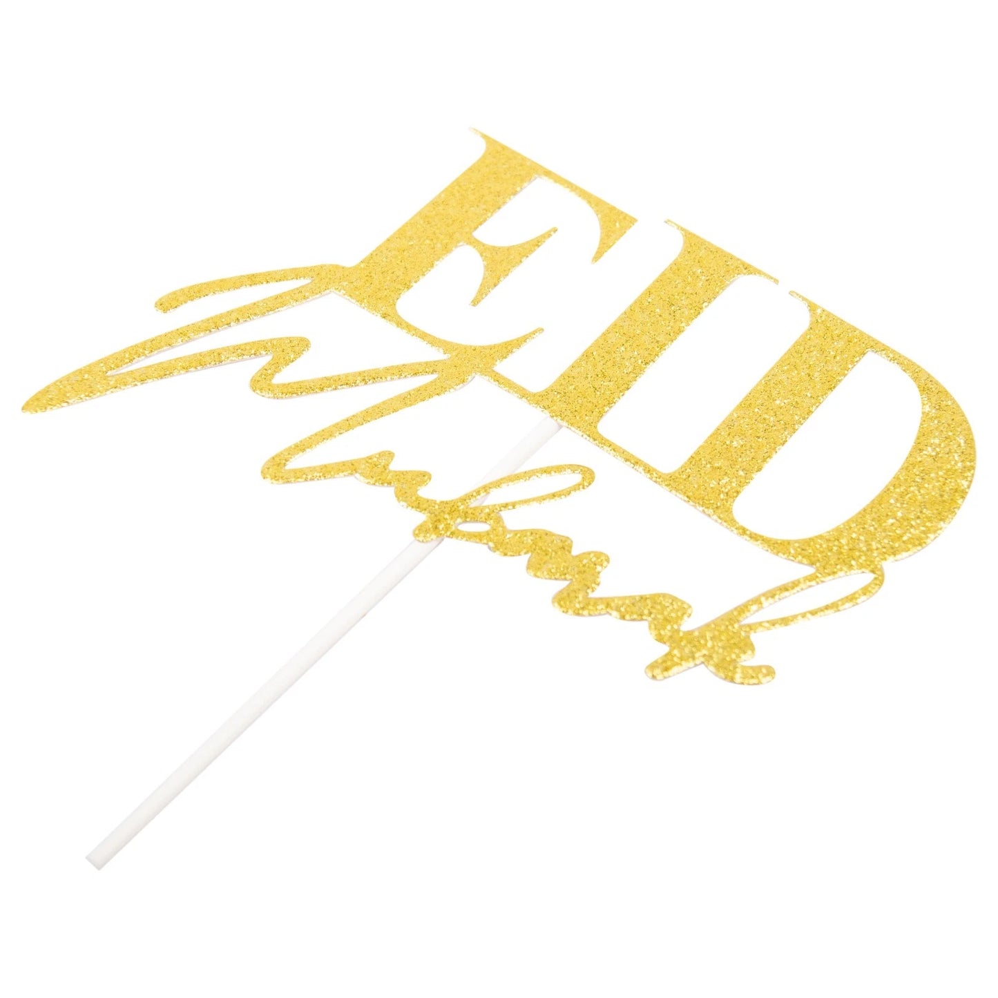 Glitter Paper Eid Mubarak Cake Topper