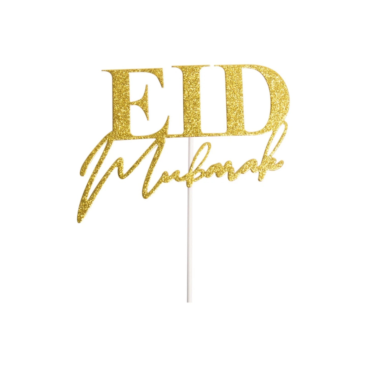 Glitter Paper Eid Mubarak Cake Topper