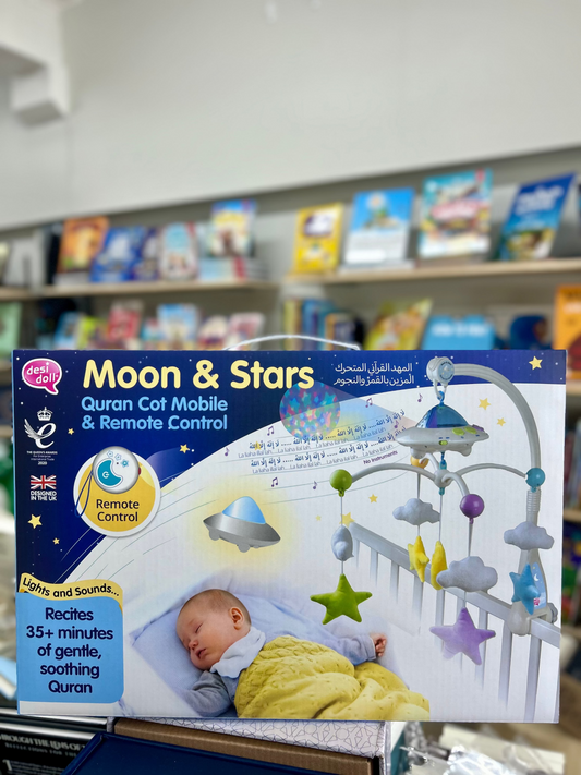 Moon & Stars Quran Cot Mobile with Light Projection