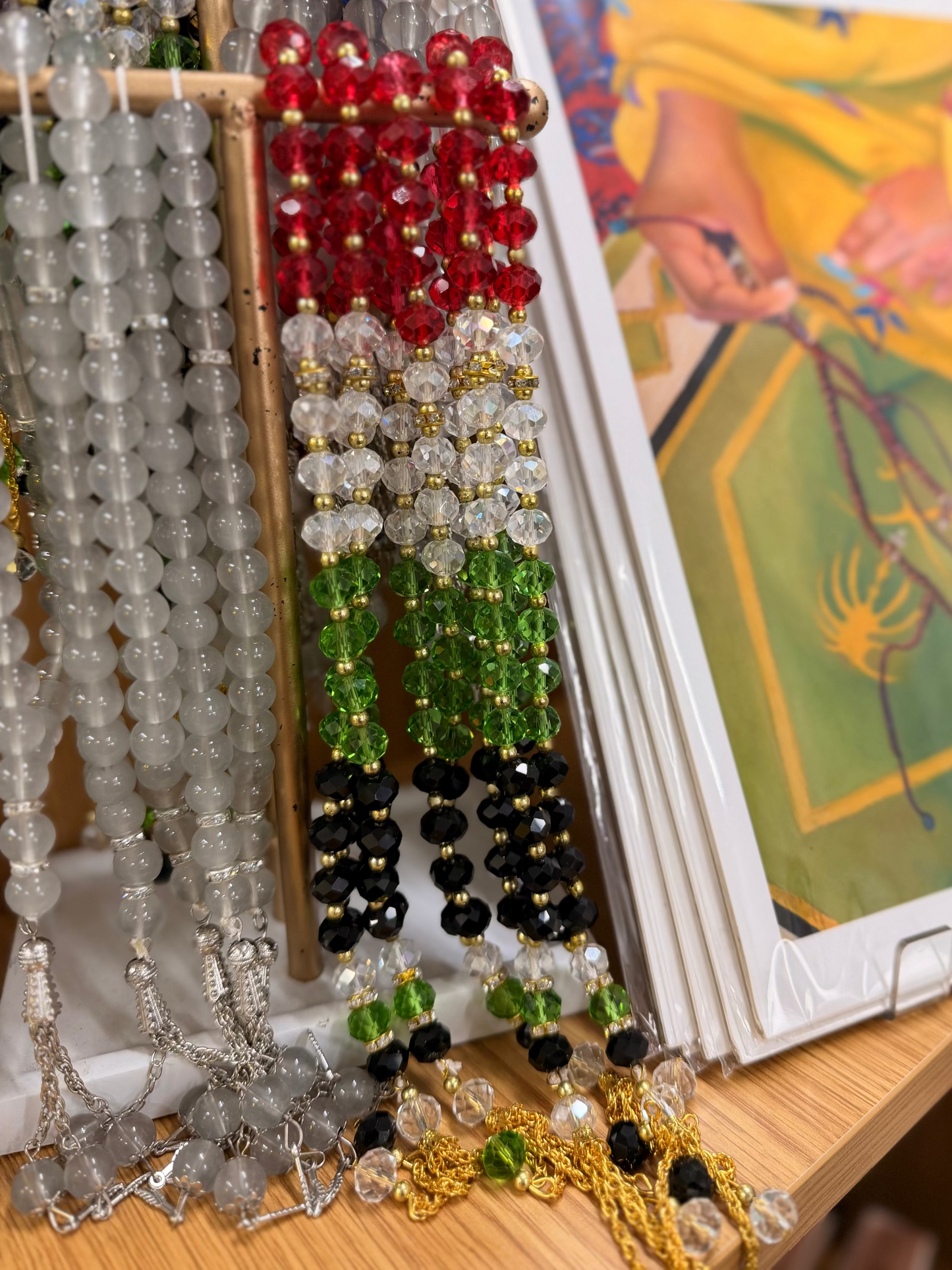 Palestine & Sudan Crystal Prayer Beads