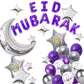 Purple & Silver Eid Mubarak Balloon Kit