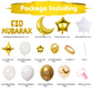 White & Gold Eid Mubarak Balloon Kit