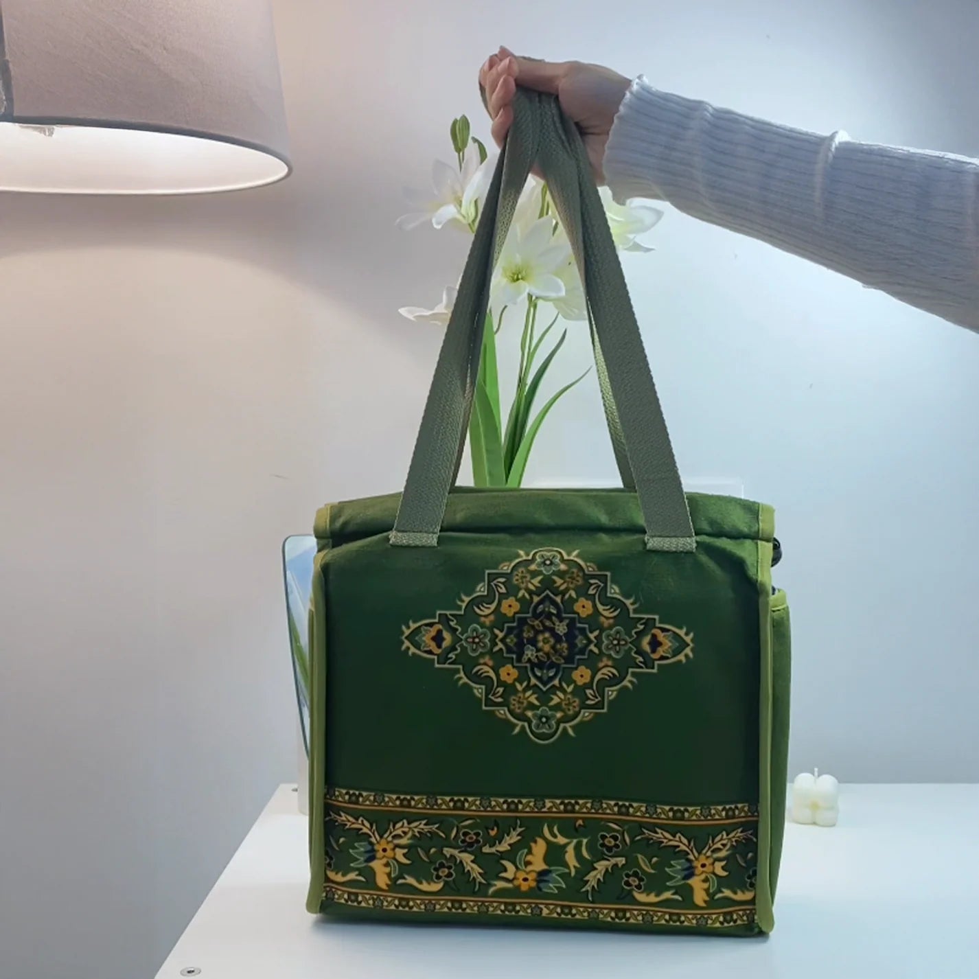 Rawdat Al Haramain Prayer Mat - Green