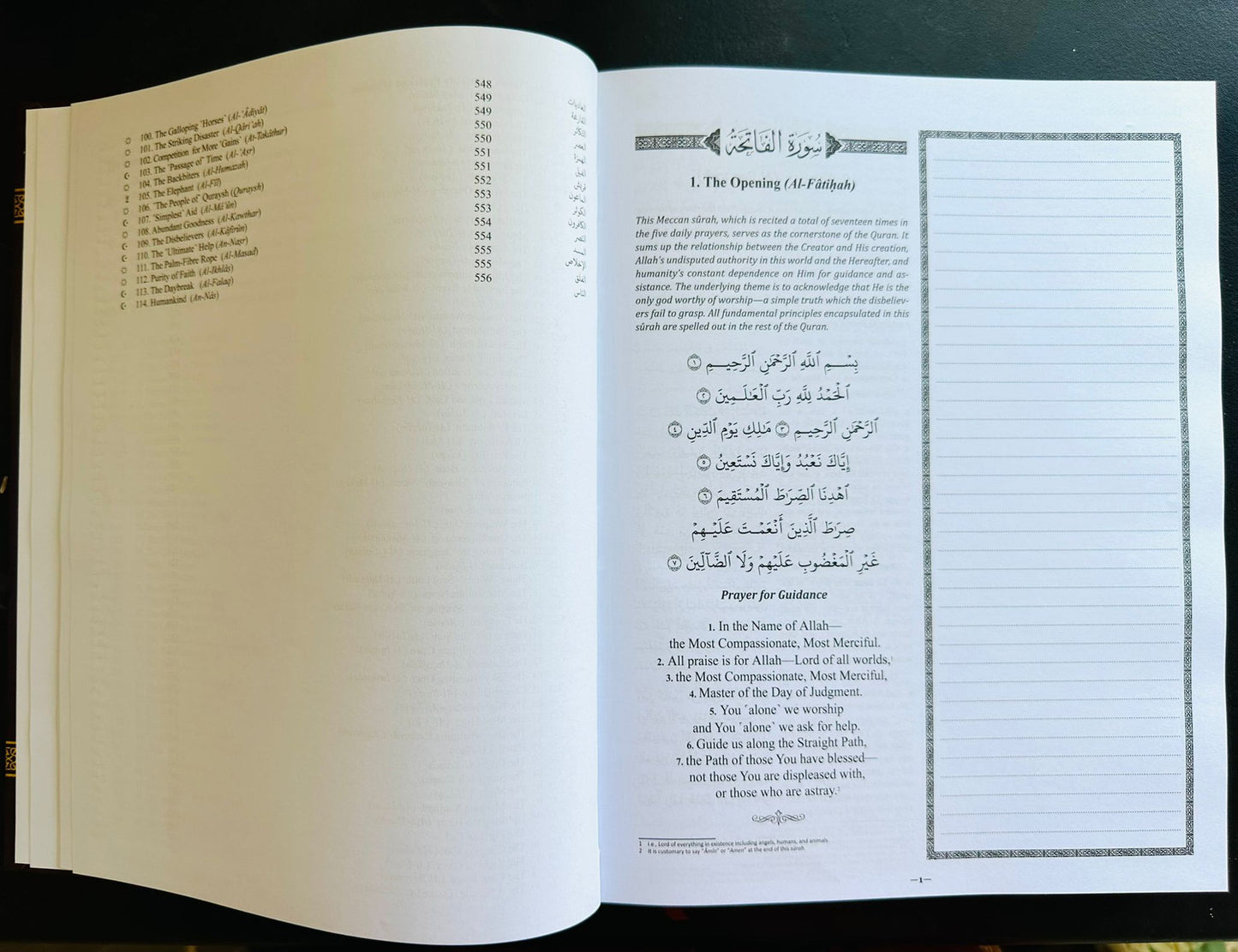 THE CLEAR QURAN Study Journal: English With Arabic Hardcover