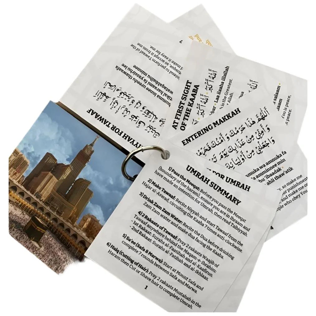 Umrah & Madinah Du'a Cards (includes Lanyard)