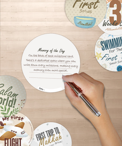 Muslim Baby Milestone Cards