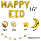 Gold Happy Eid Balloons