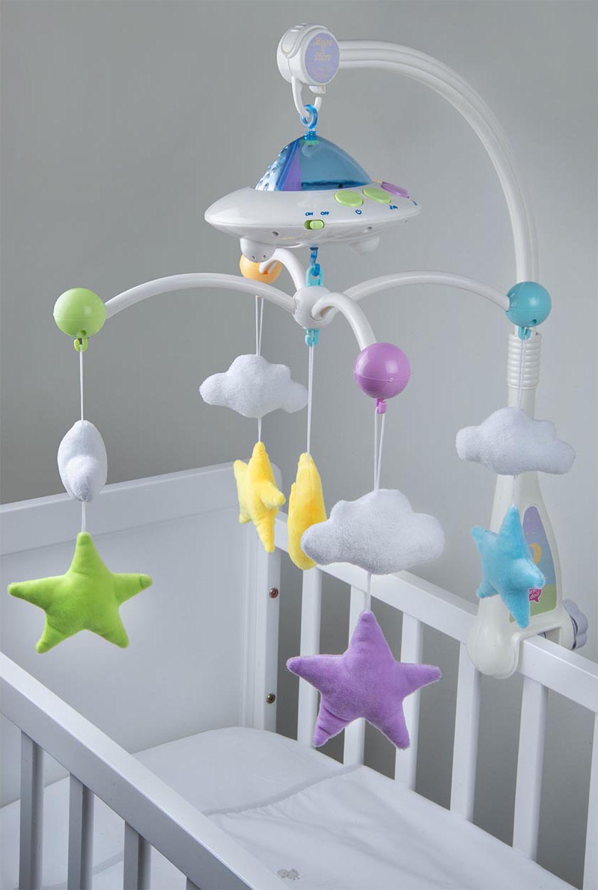 Moon & Stars Quran Cot Mobile with Light Projection