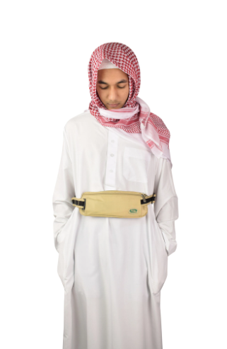 Hajj & Umrah - Anti-Theft Waist Bag & Ihram Belt (Medium)
