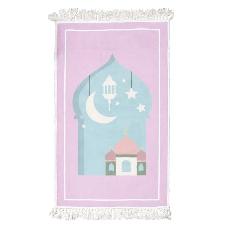 Soft Velvet Prayer Mat for Kids