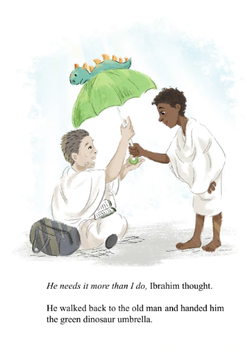 The Green Dinosaur Umbrella